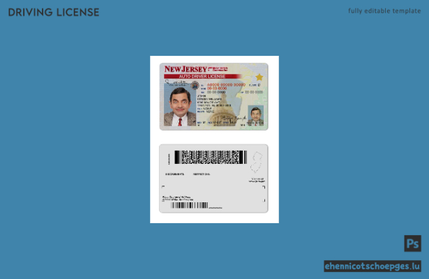 USA, New Jersey: Beispiel für einen Führerschein (Vorschau)